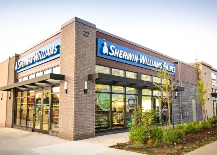 Clair Marketplace, Guelph – Sherwin-Williams Paints corner storefront
