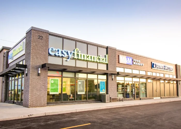 Clair Marketplace, Guelph – retail strip with easyfinancial sign