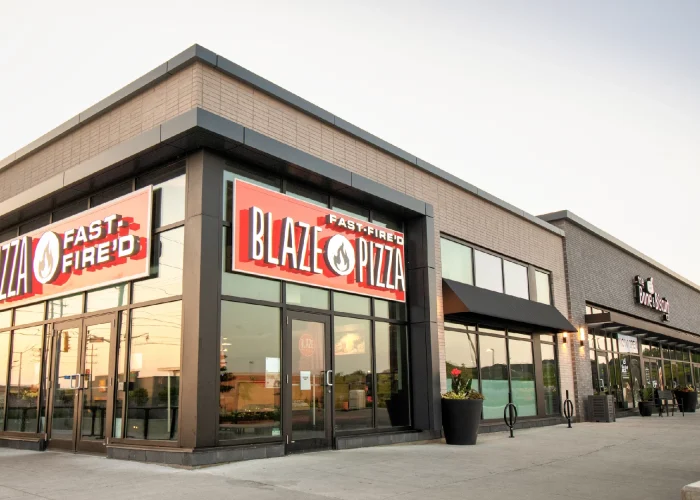 Clair Marketplace, Guelph – Blaze Pizza corner storefront