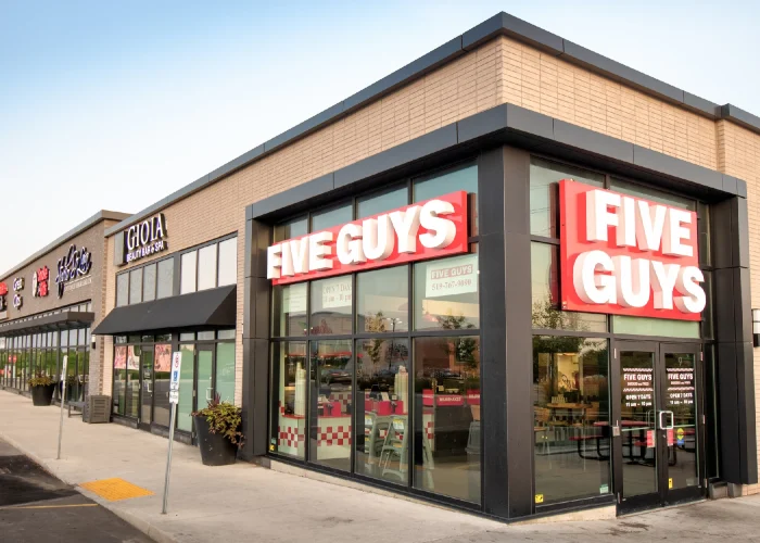 Clair Marketplace, Guelph – Five Guys corner storefront