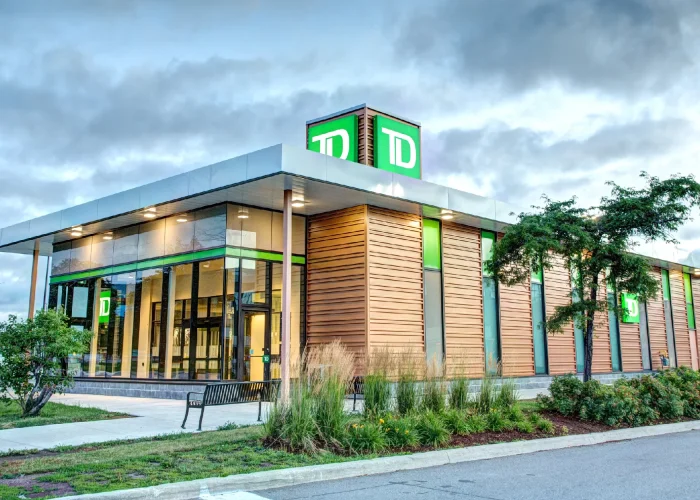 Westwood Square, Mississauga – TD bank branch with wood cladding