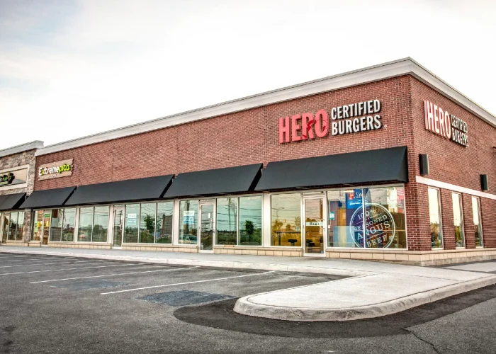 Vellore Village Phase I, Vaughan – Hero Certified Burgers storefront and retail row