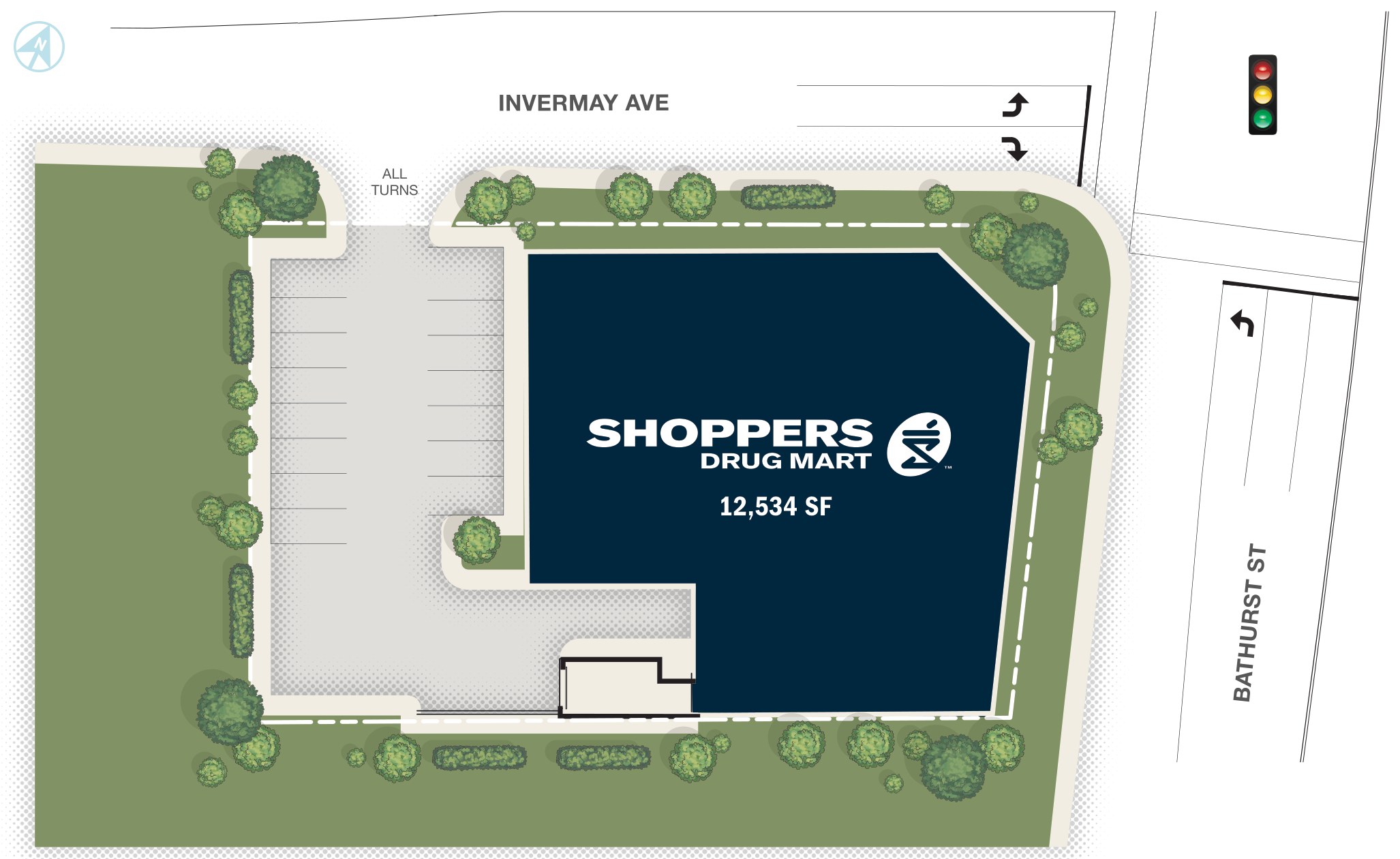 Bathurst St & Invermay Ave, Toronto – site plan with unit layout