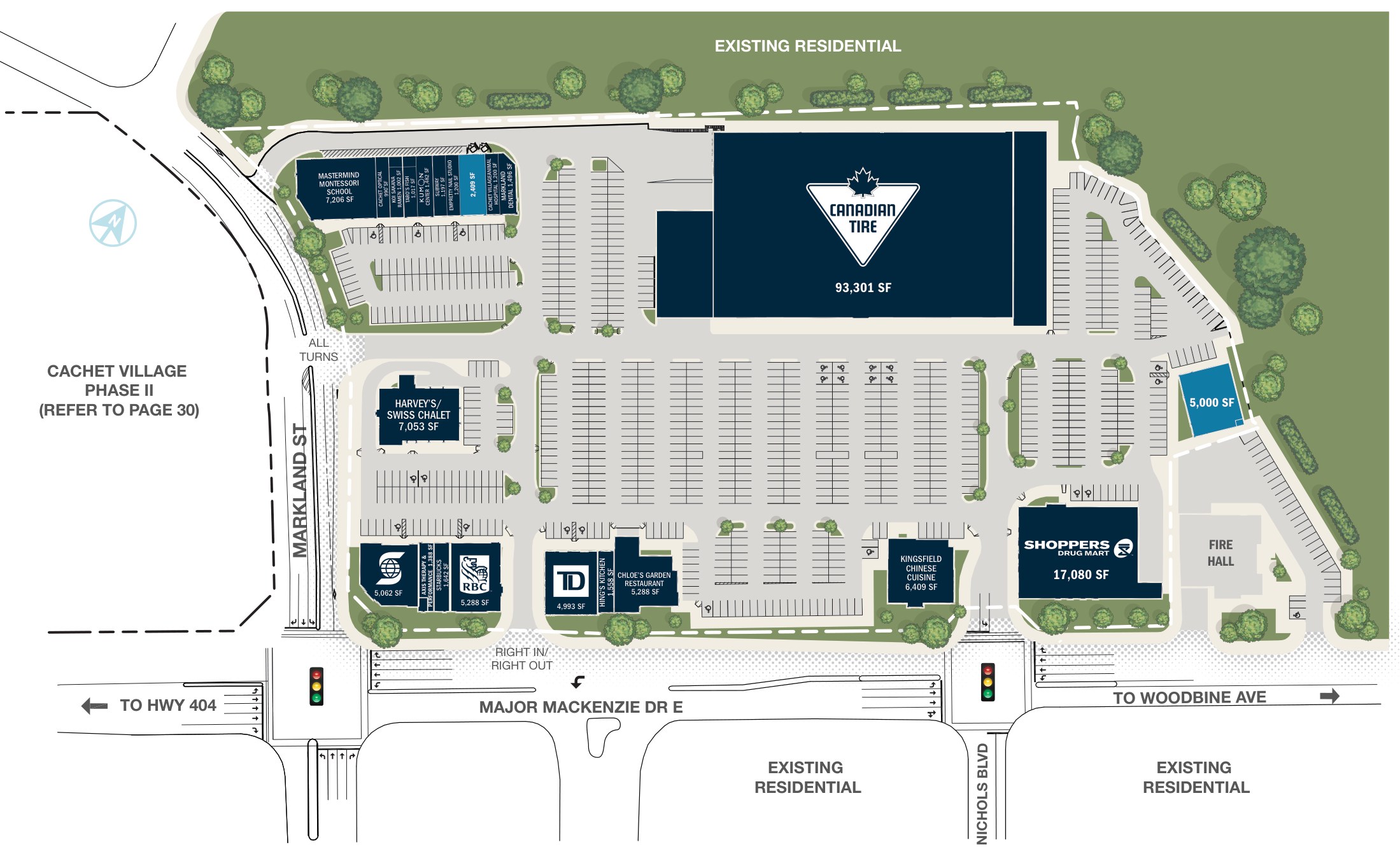 Cachet Village Phase I, Markham – site plan with unit layout