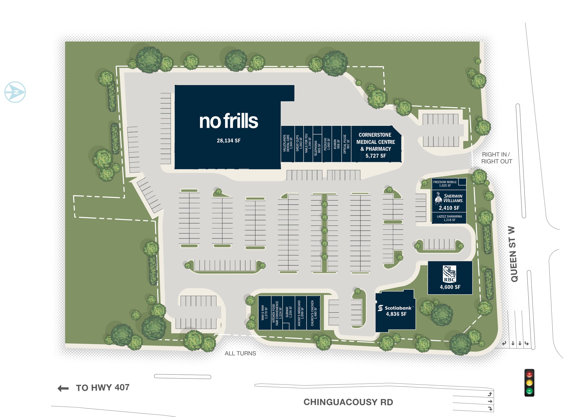 Chinguacousy Marketplace, Brampton – site plan with unit layout