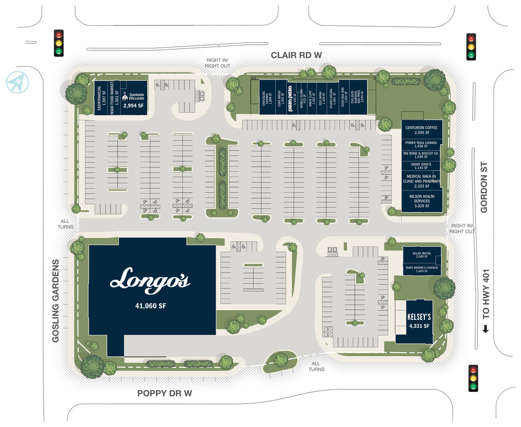 Clair Marketplace, Guelph – site plan with unit layout