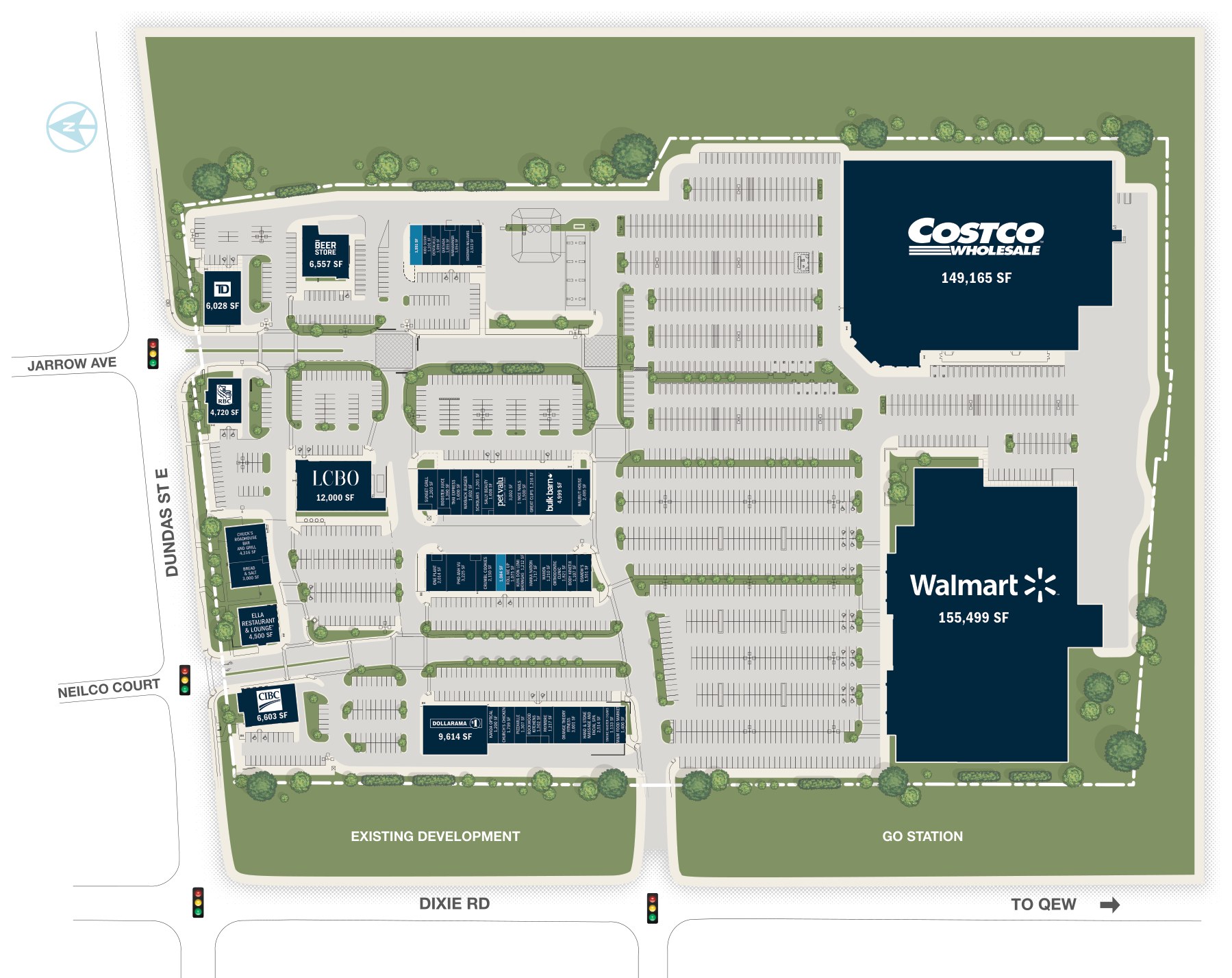 Creekside Crossing, Mississauga – site plan with unit layout