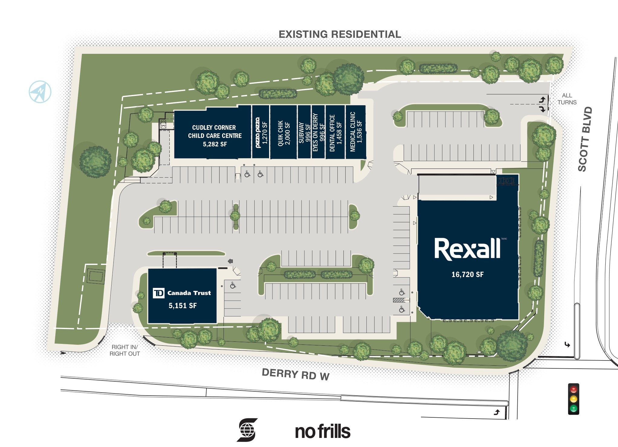 Derry Rd W & Scott Blvd, Milton – site plan with unit layout