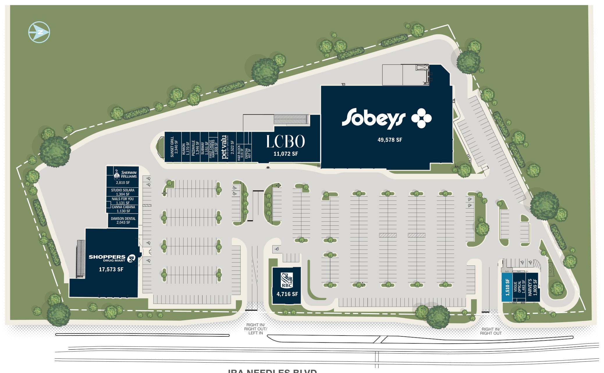 Highland Marketplace, Kitchener – site plan with unit layout