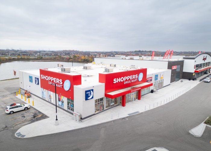 New Kleinburg Marketplace, Kleinburg – elevated view of the Shoppers Drug Mart store