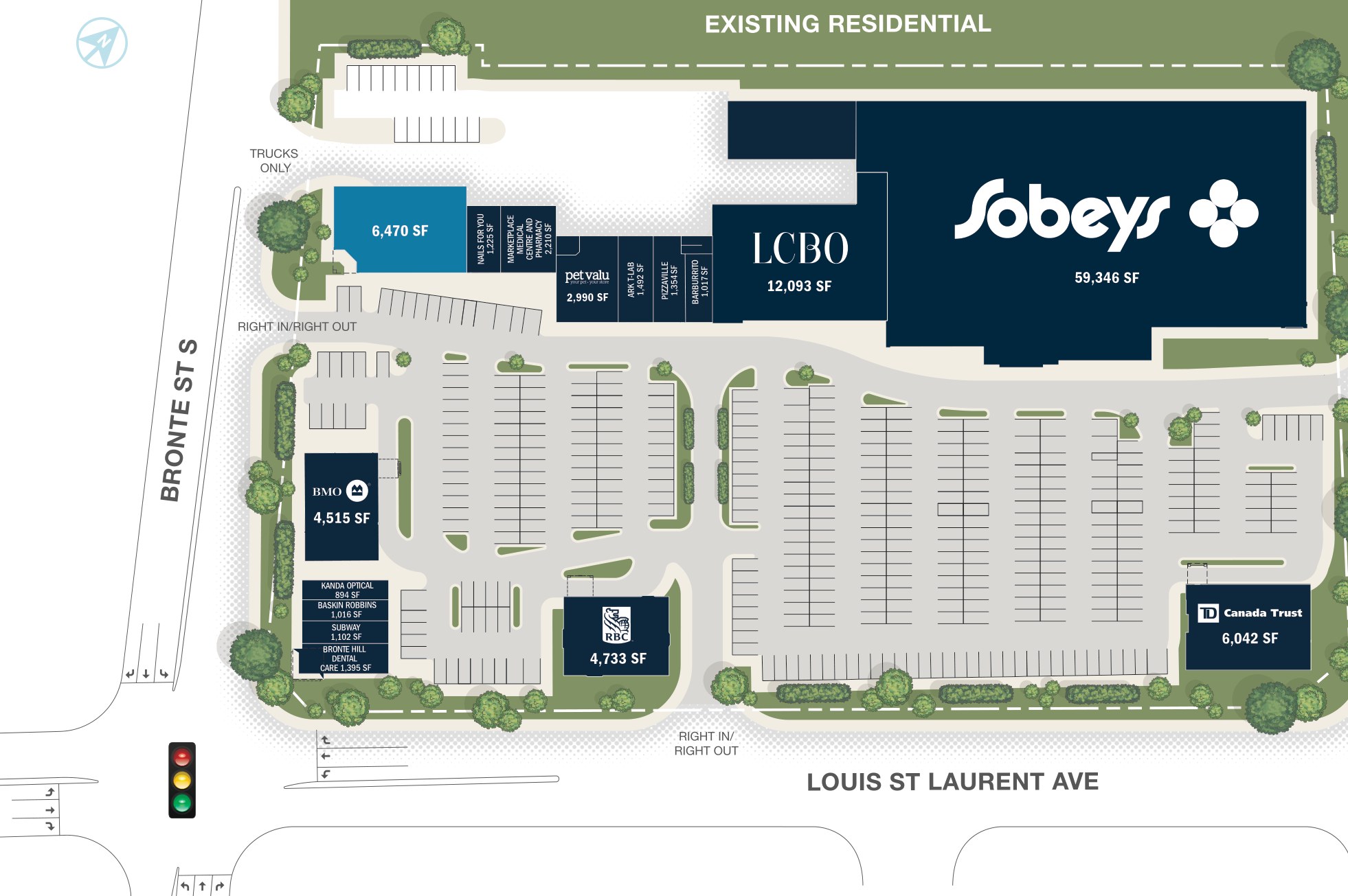 Milton Marketplace, Milton – site plan with unit layout