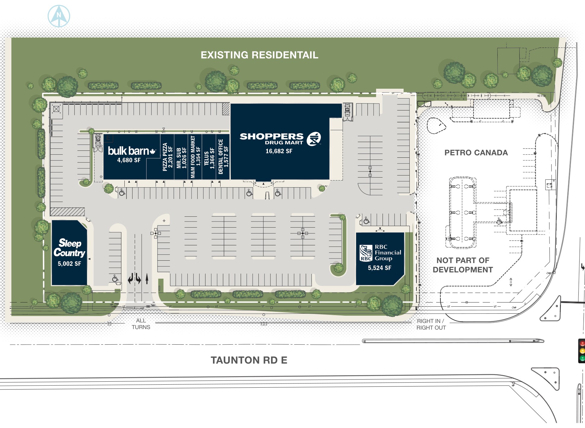 Taunton Hills, Oshawa – site plan with unit layout