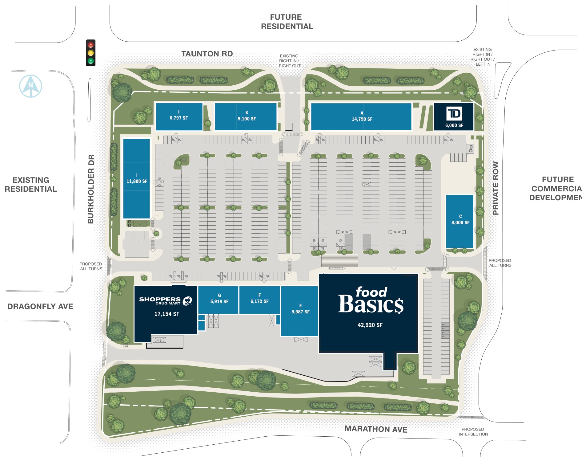 Taunton Rd & Burkholder Dr, Seaton – site plan with unit layout