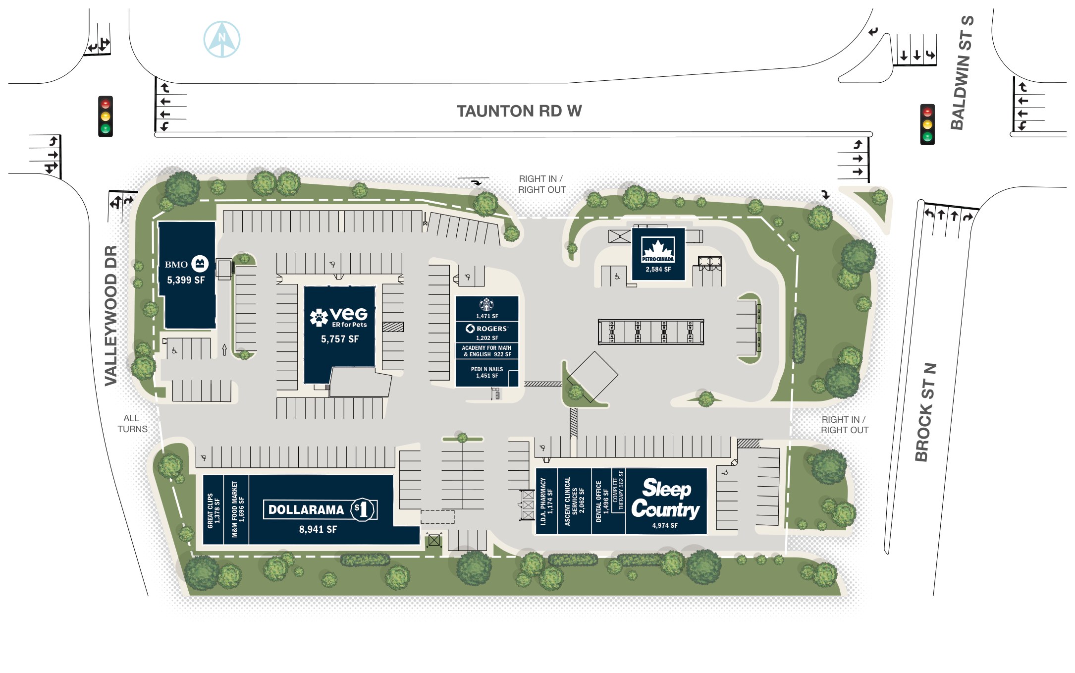 Valleywood Centre, Whitby – site plan with unit layout