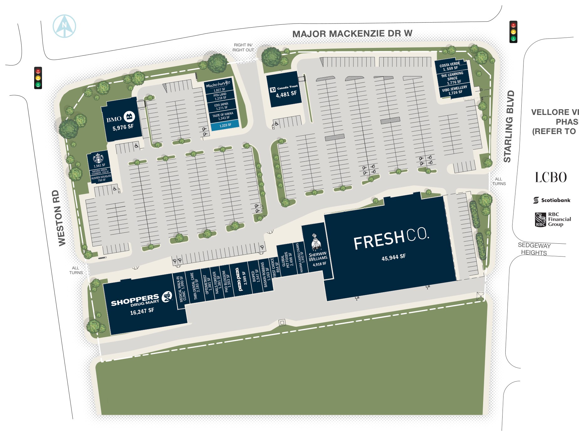 Vellore Village Phase I, Vaughan – site plan with unit layout