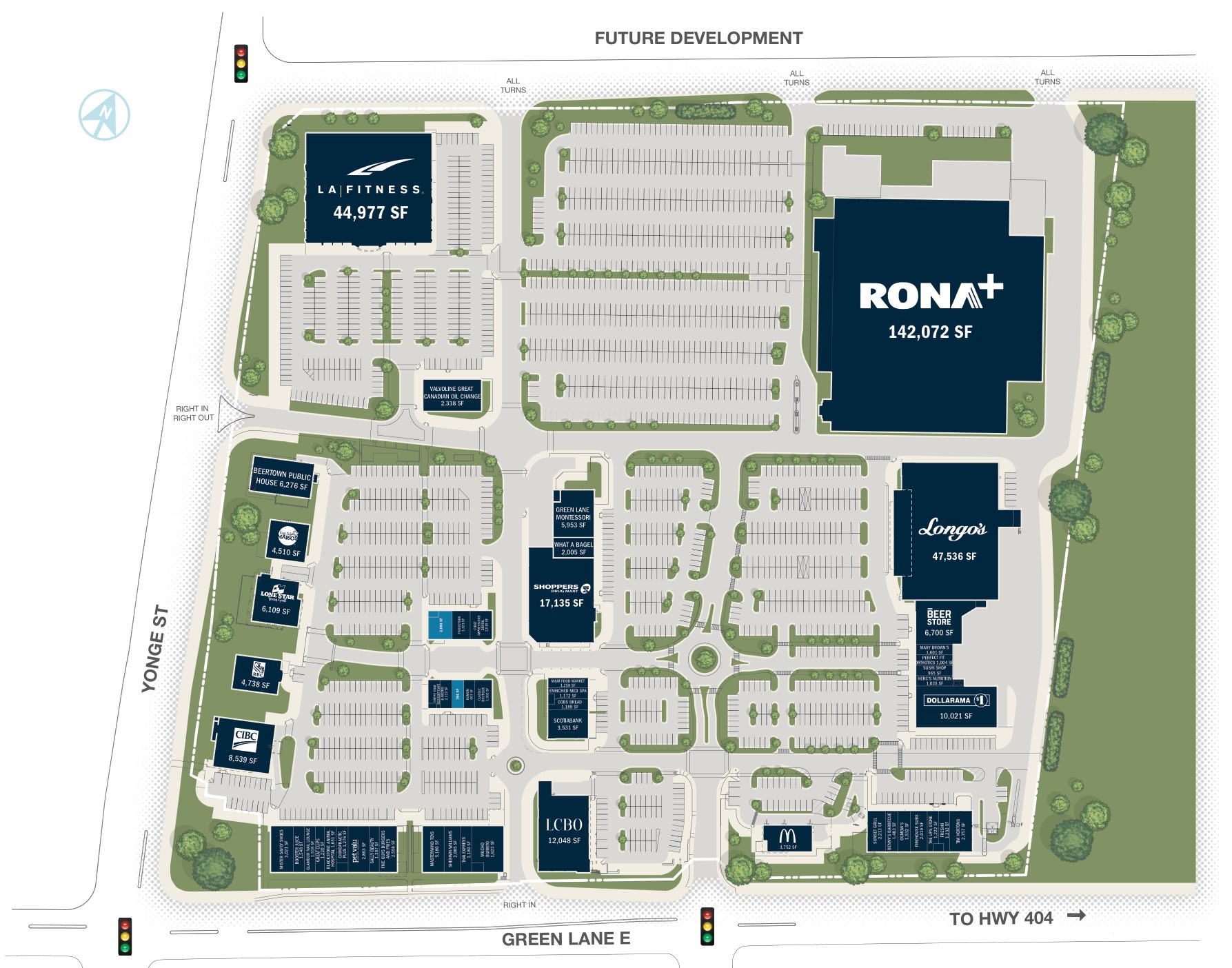 Yonge Green Lane Common, East Gwillimbury – site plan with unit layout