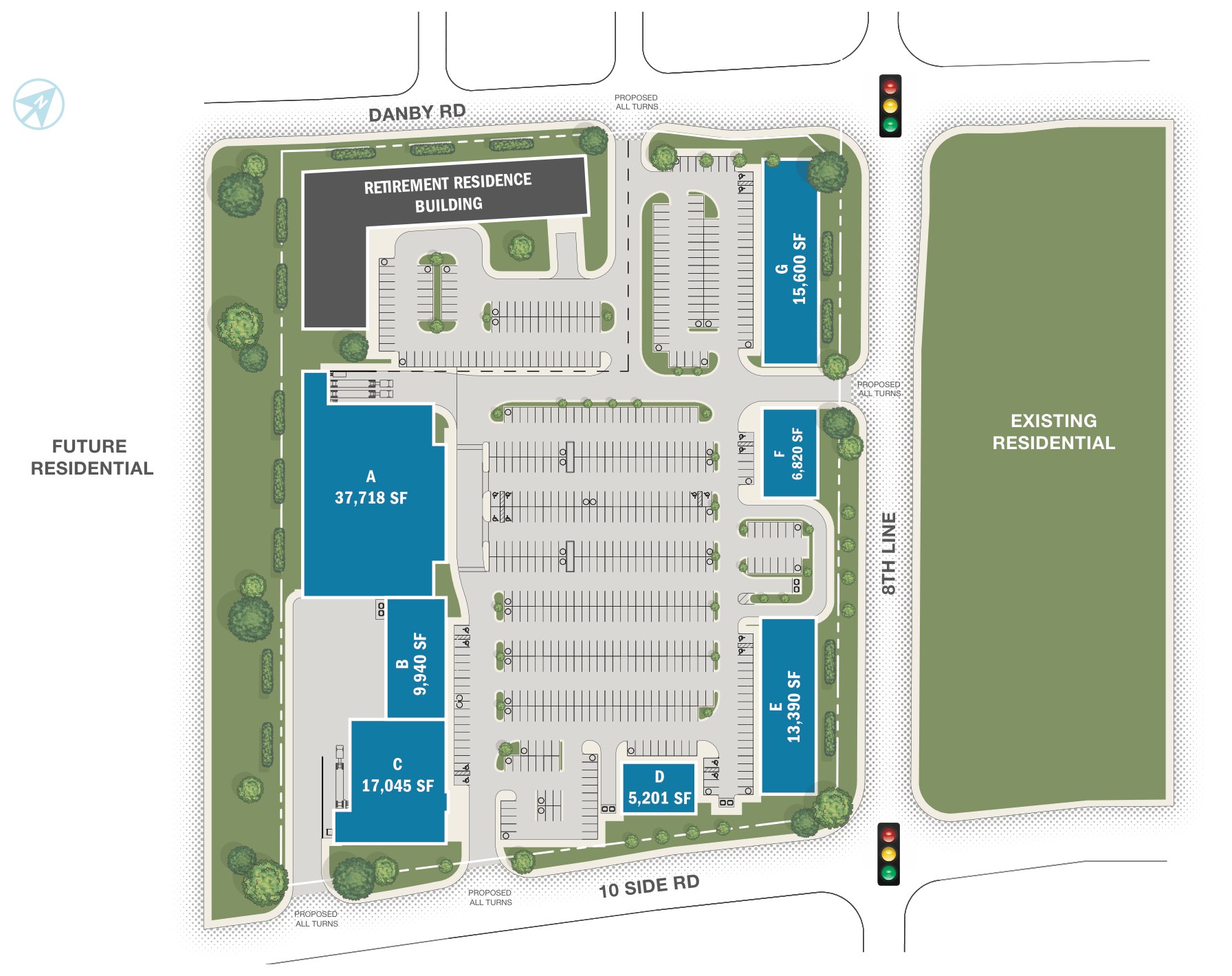 10 Side Road & 8th Line, Georgetown – site plan with unit layout